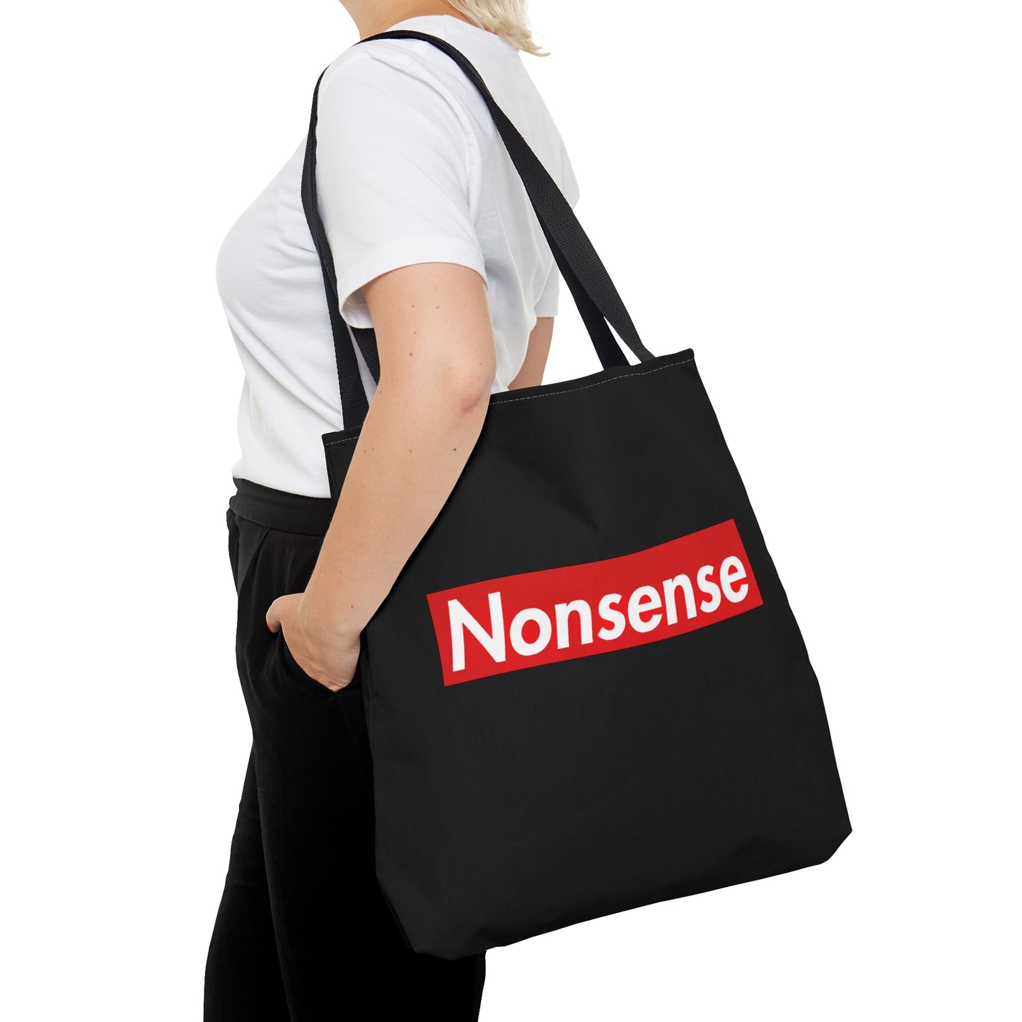 Nonsense Tote Bag (Black with QR)