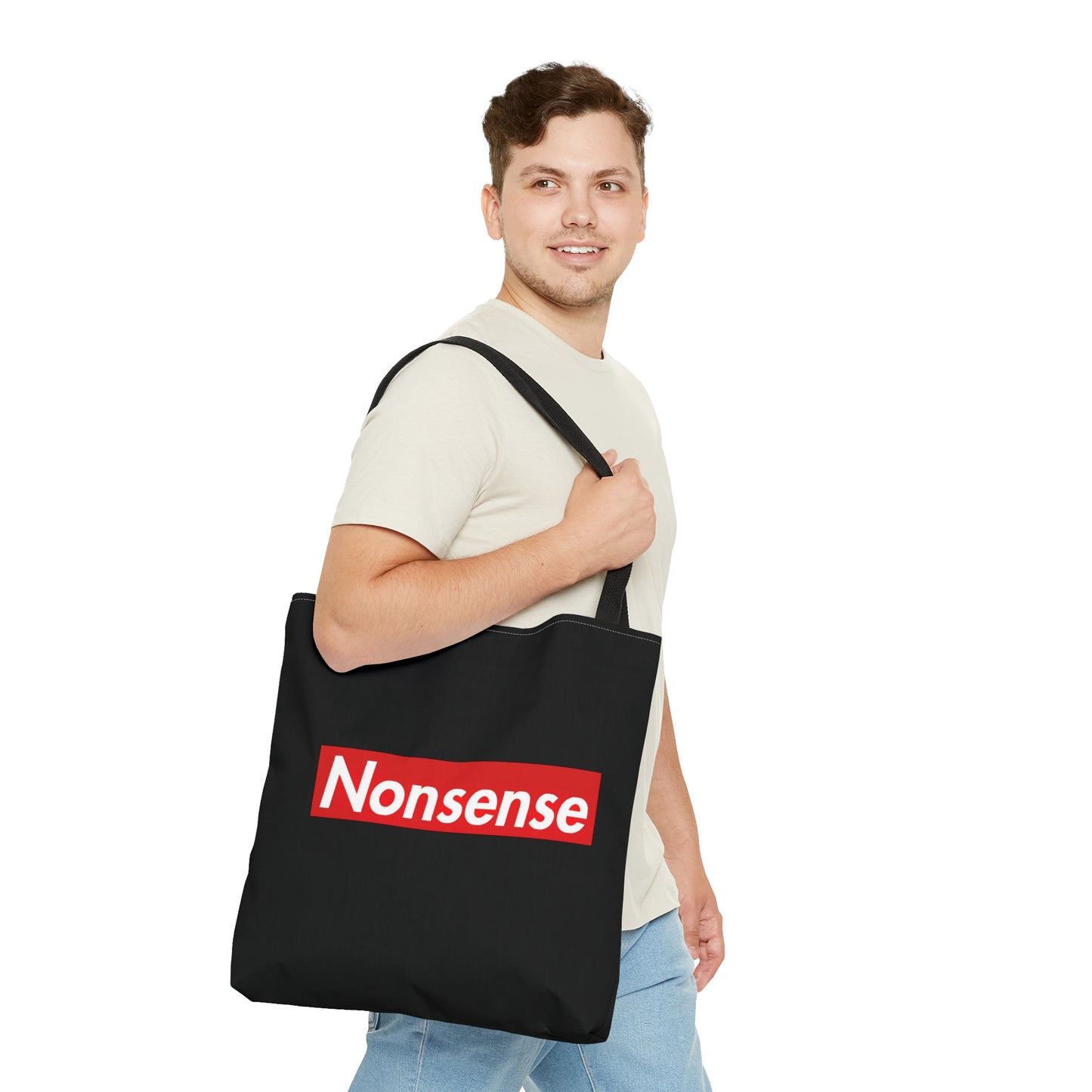 Nonsense Tote Bag (Black with QR)