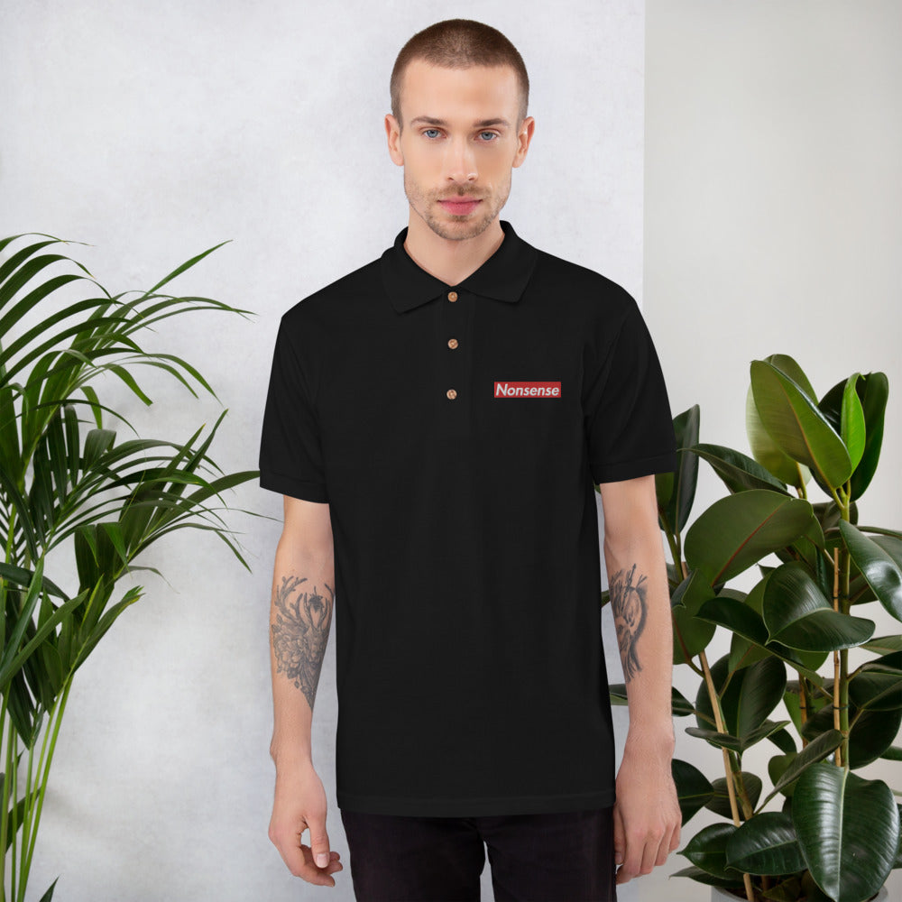 Nonsense Logo Embroidered Polo Shirt