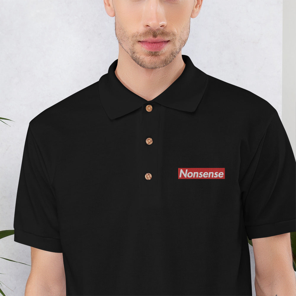 Nonsense Logo Embroidered Polo Shirt